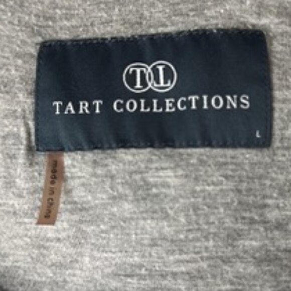 Tart Collections Gray Hooded Pullover Two-Tone Grey Long Hoodie LARGE - Picture 3 of 8
